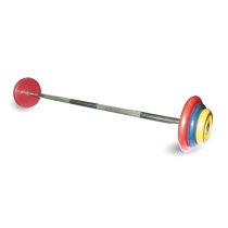 Штанга неразборная с цветными дисками MB Barbell MB-BarMW-C35 